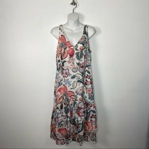 Club Monaco Silk Floral Janou Midi Dress Size 10 NWT